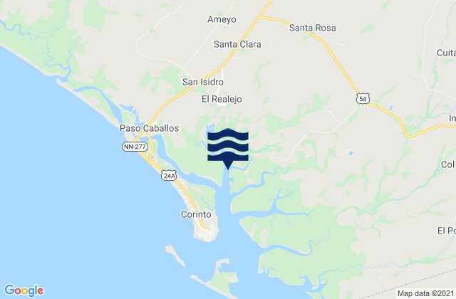 El Realejo, Nicaragua tide times map