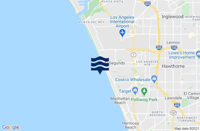 El Segundo (Santa Monica Bay), United States tide chart map