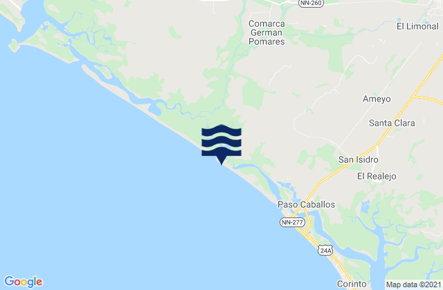 El Viejo, Nicaragua tide times map