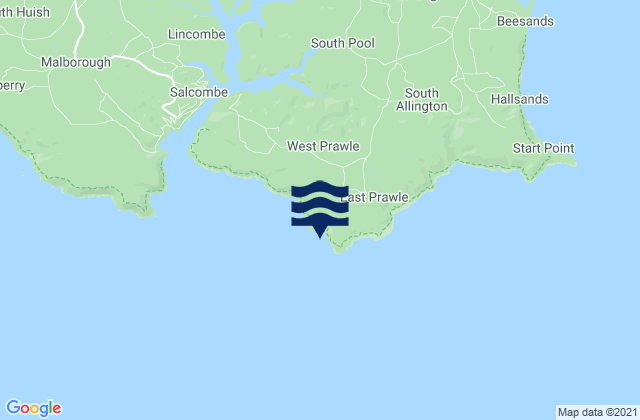 Elender Cove Beach, United Kingdom tide times map