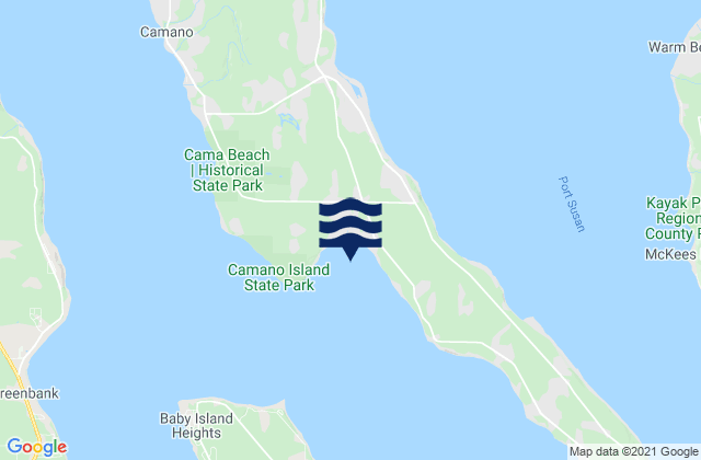 Elger Bay, United States tide chart map