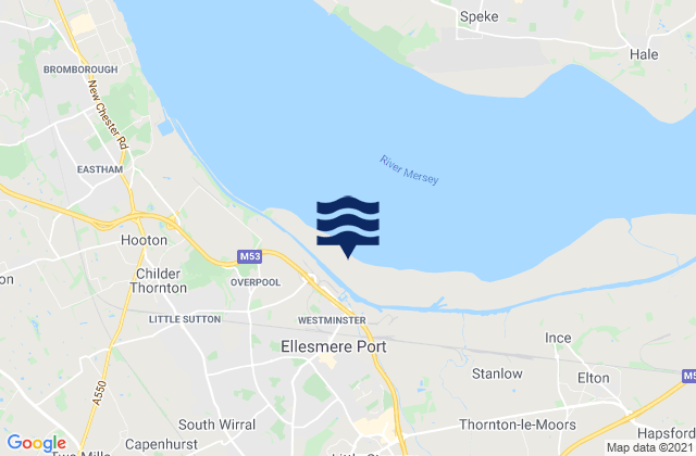 Ellesmere Port, United Kingdom tide times map