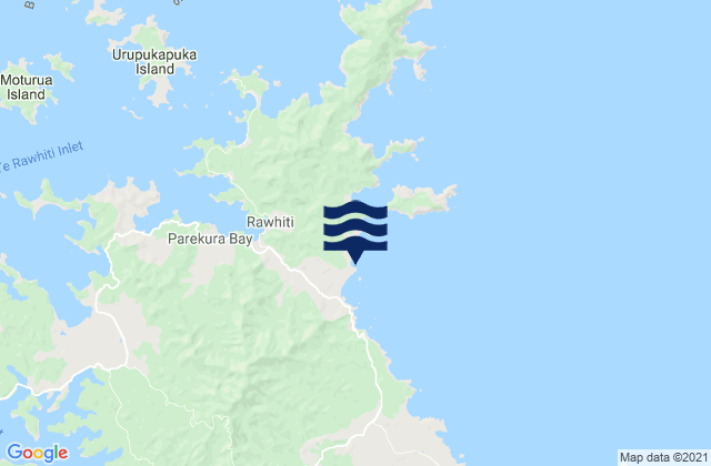 Elliot Bay, New Zealand tide times map