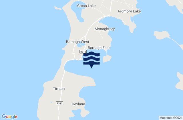 Elly Bay, Ireland tide times map