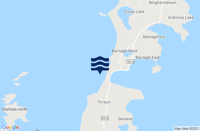 Elly Bay West, Ireland tide times map