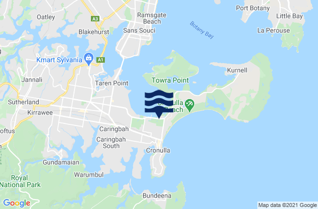 Elouera (Cronulla), Australia tide times map