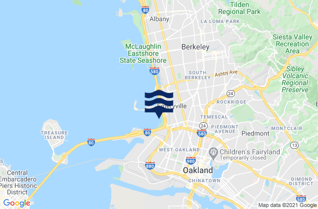 Emeryville, United States tide chart map