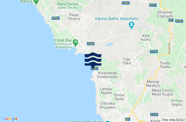 Empa, Cyprus tide times map
