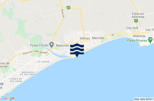 Empalme Olmos, Uruguay tide times map