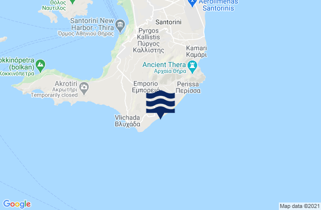 Emporeio, Greece tide times map