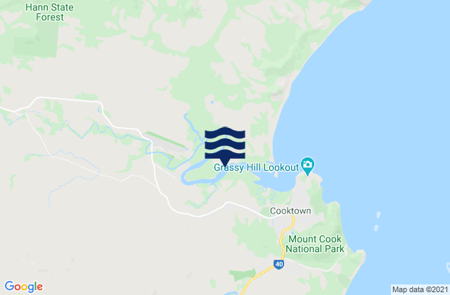 Endeavour River North, Australia tide times map