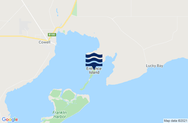 Entrance Island, Australia tide times map