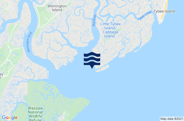 Entrance off Beach Hammock, United States tide chart map