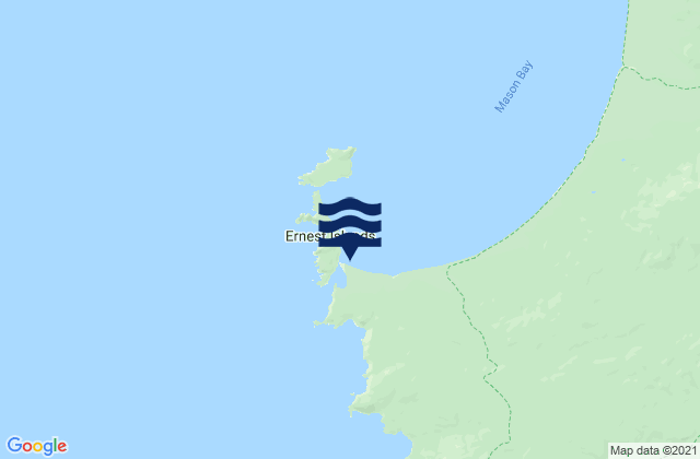 Ernest Islands, New Zealand tide times map