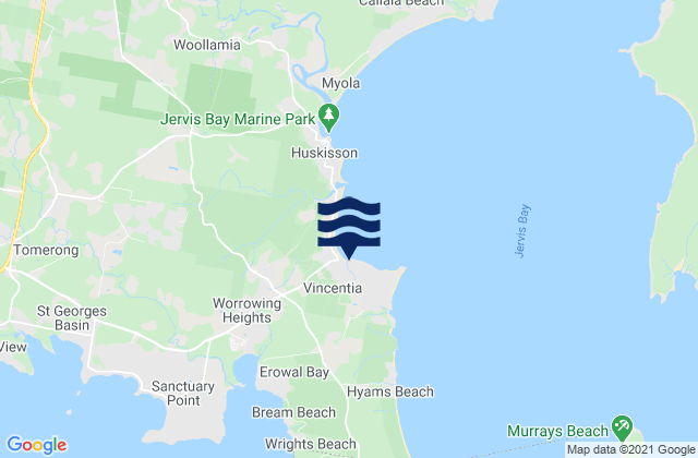 Erowal Bay, Australia tide times map