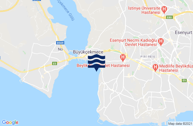 Esenyurt, Turkey tide times map