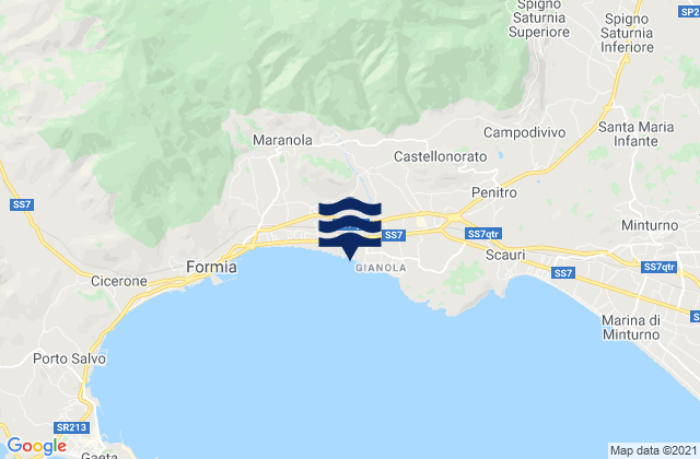 Esperia, Italy tide times map