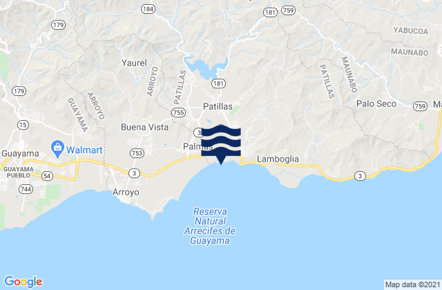 Espino Barrio, Puerto Rico tide times map