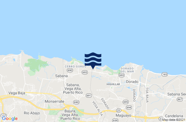 Espinosa Barrio, Puerto Rico tide times map