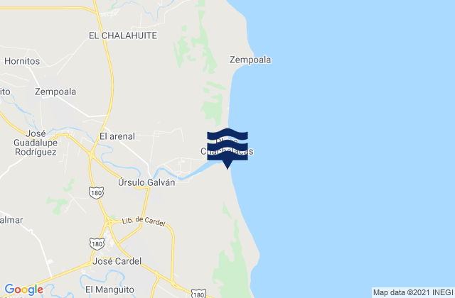Estado de Veracruz-Llave, Mexico tide times map