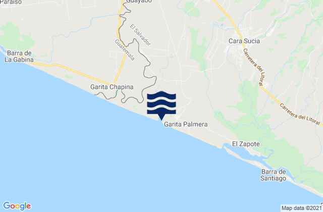 Estero Garita Palmera, El Salvador tide times map