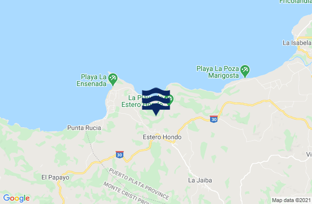 Estero Hondo, Dominican Republic tide times map