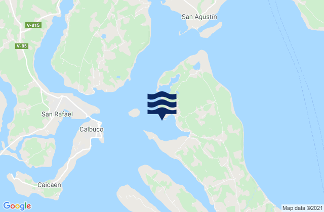 Estero Quinched, Chile tide times map