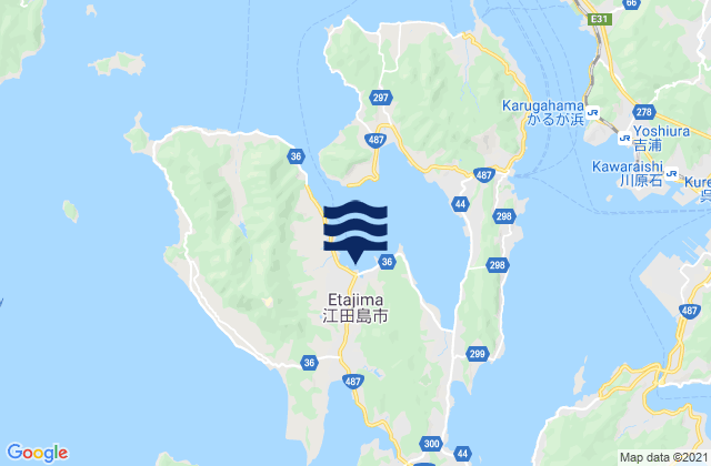 Etajima-shi, Japan tide times map