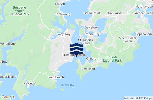 Ettalong, Australia tide times map