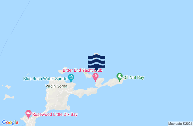 Eustatia Island, British Virgin Islands tide times map