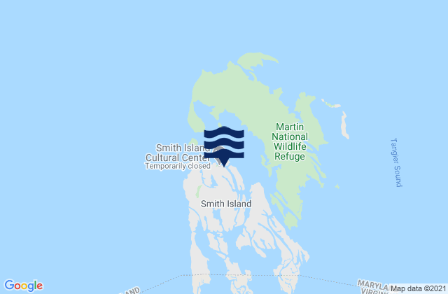 Ewell Smith Island, United States tide chart map