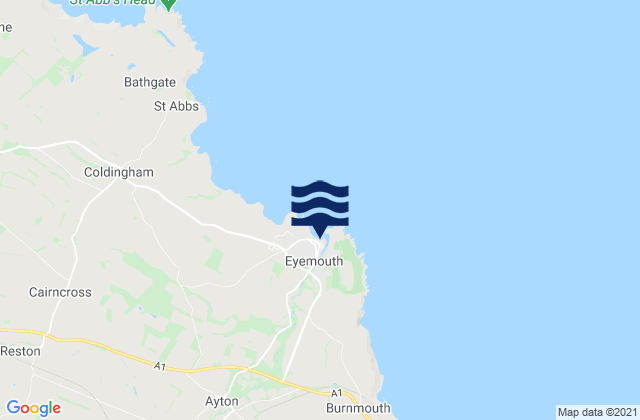 Eyemouth, United Kingdom tide times map