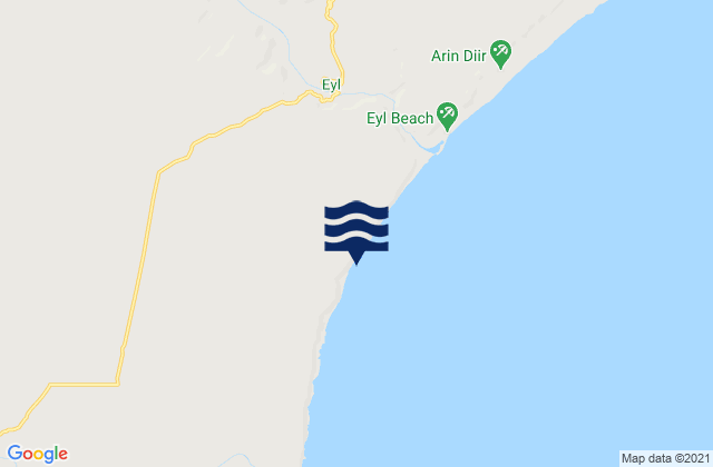 Eyl, Somalia tide times map