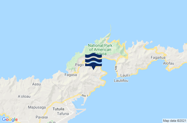 Fagatogo, American Samoa tide times map