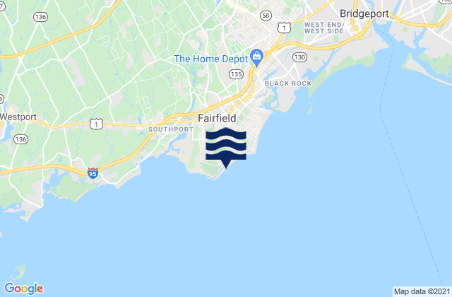Fairfield Beach, United States tide chart map
