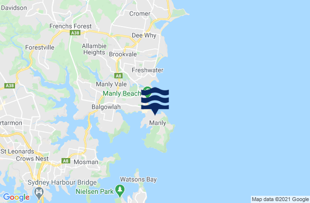 Fairy Bower Beach, Australia tide times map