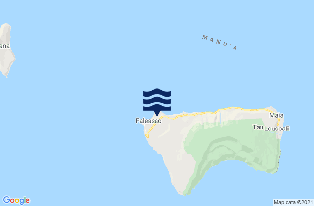 Faleasao County, American Samoa tide times map