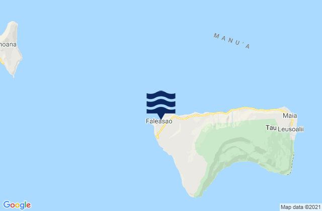 Faleasao, American Samoa tide times map