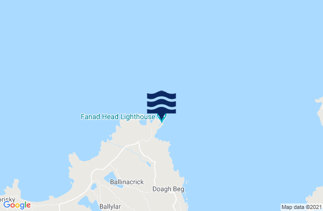 Fanad Head, Ireland tide times map
