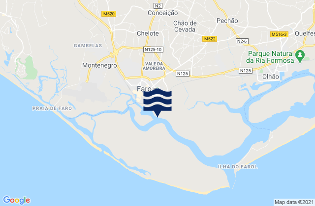 Faro (cais comercial), Portugal tide times map