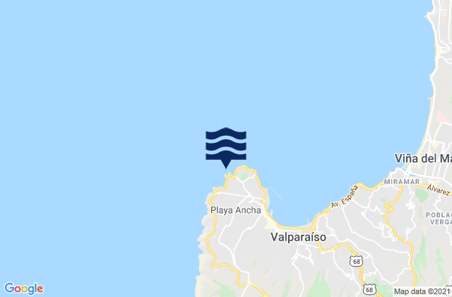 Faro Punta Angeles, Chile tide times map