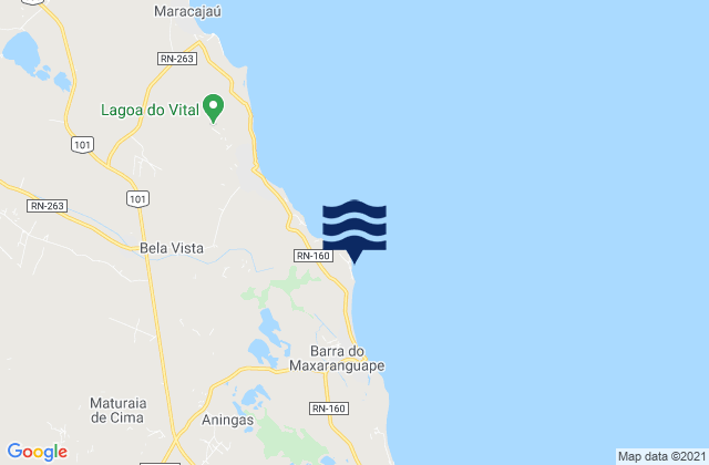 Farol de Sao Roque, Brazil tide times map