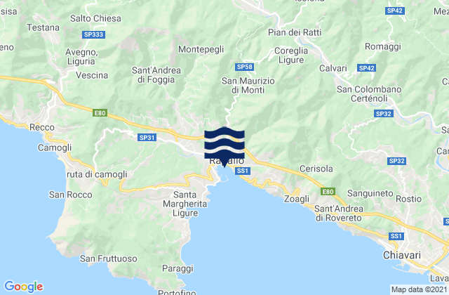 Favale di Malvaro, Italy tide times map