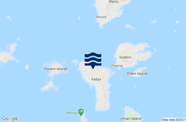 Fefen Municipality, Micronesia tide times map