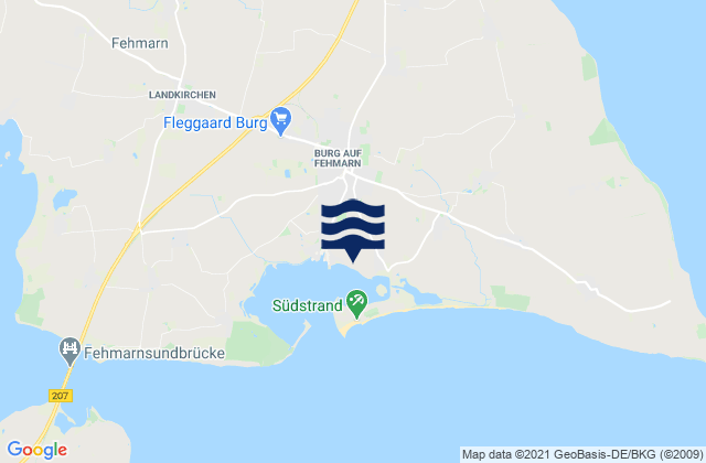 Fehmarn, Germany tide times map