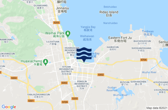Fenglin, China tide times map