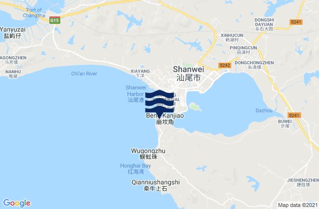 Fengshan, China tide times map