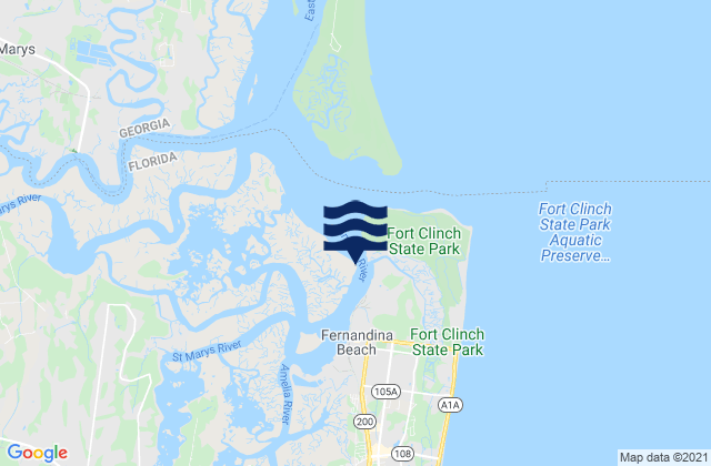 Fernandina Beach City Front Reach Amelia River, United States tide chart map
