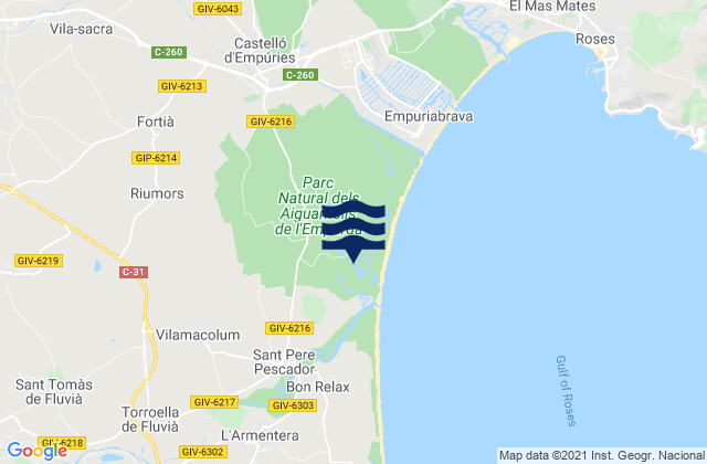 Figueres, Spain tide times map