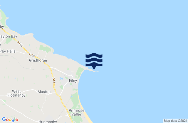 Filey Bay, United Kingdom tide times map
